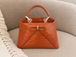 Dior Bow Bag, Burnt Orange Croc-Embossed, Dior bag Dubai