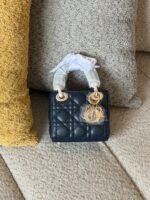 Lady Dior Micro Bag, Midnight Navy, designer handbag for women Dubai