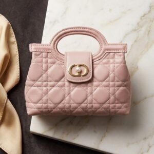 Dior Jolie Top Handle Mini Bag, Powder Pink, designer handbag for women Dubai