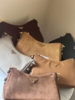 Prada Re-Edition 2005 Suede and Leather Shoulder Bag in Dubai