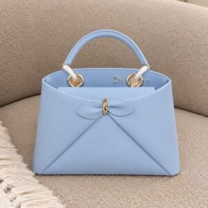 Dior Bow Bag, Sky Blue, luxury handbag Dubai